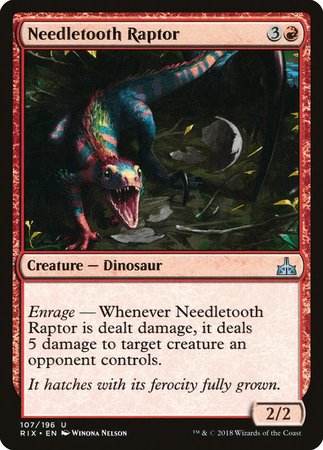 Needletooth Raptor [Rivals of Ixalan] | Exor Games Truro