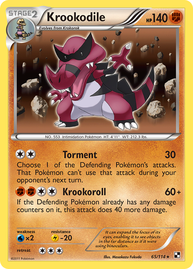 Krookodile (65/114) [Black & White: Base Set] | Exor Games Truro