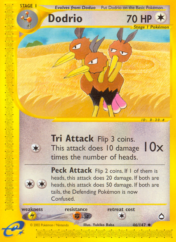 Dodrio (46/147) [Aquapolis] | Exor Games Truro