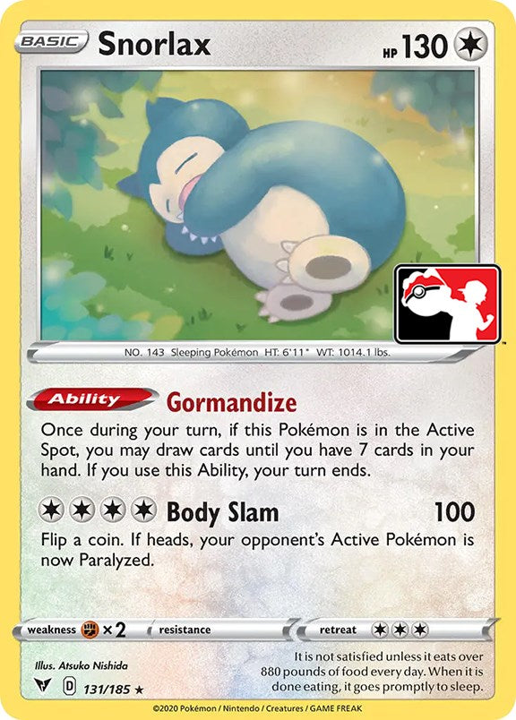 Snorlax (131/185) [Prize Pack Series One] | Exor Games Truro