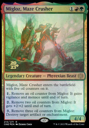 Migloz, Maze Crusher [Phyrexia: All Will Be One Prerelease Promos] | Exor Games Truro