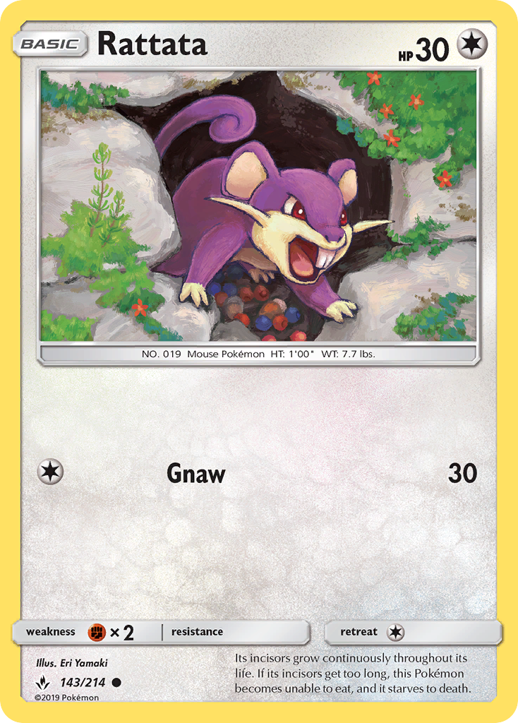 Rattata (143/214) [Sun & Moon: Unbroken Bonds] | Exor Games Truro