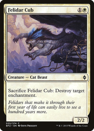 Felidar Cub [Battle for Zendikar] | Exor Games Truro