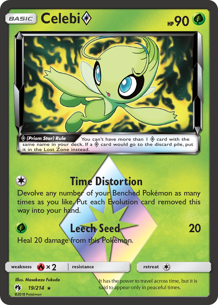 Celebi (19/214) (Prism Star) [Sun & Moon: Lost Thunder] | Exor Games Truro