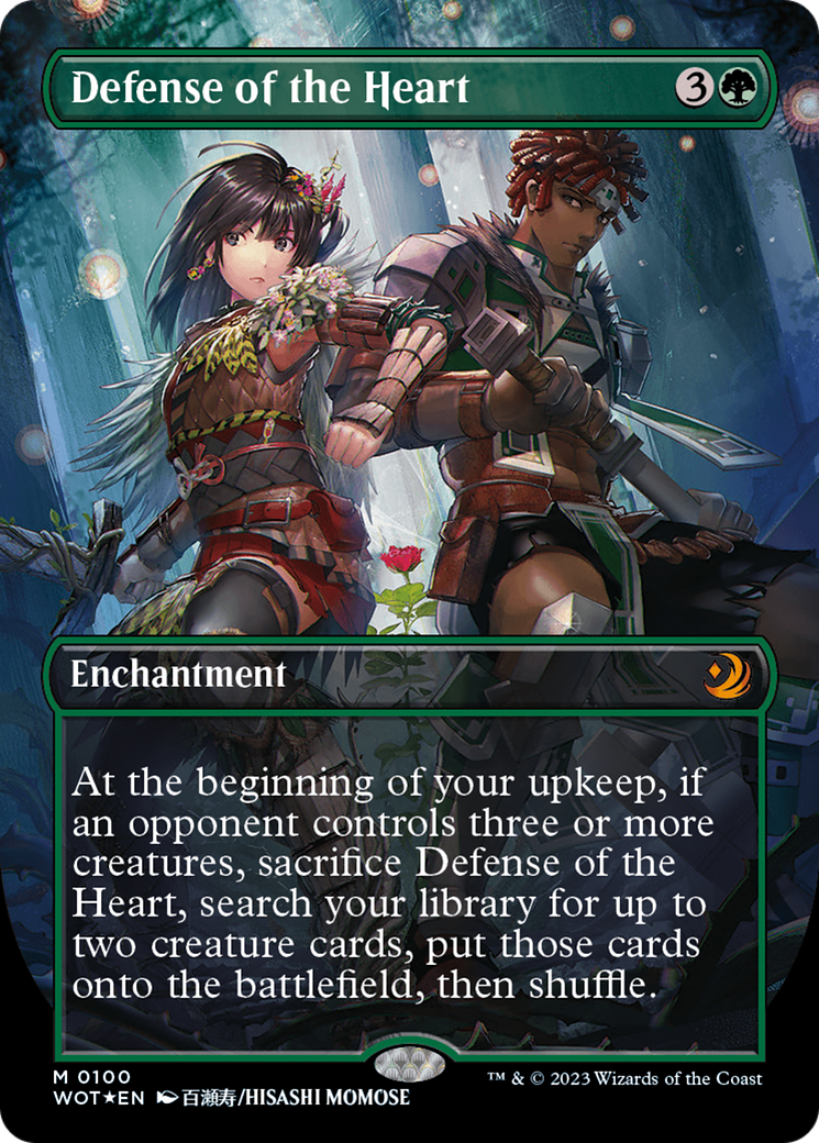 Defense of the Heart (Anime Borderless) (Confetti Foil) [Wilds of Eldraine: Enchanting Tales] | Exor Games Truro