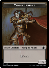 Vampire Knight // Soldier Double-Sided Token [March of the Machine Commander Tokens] | Exor Games Truro