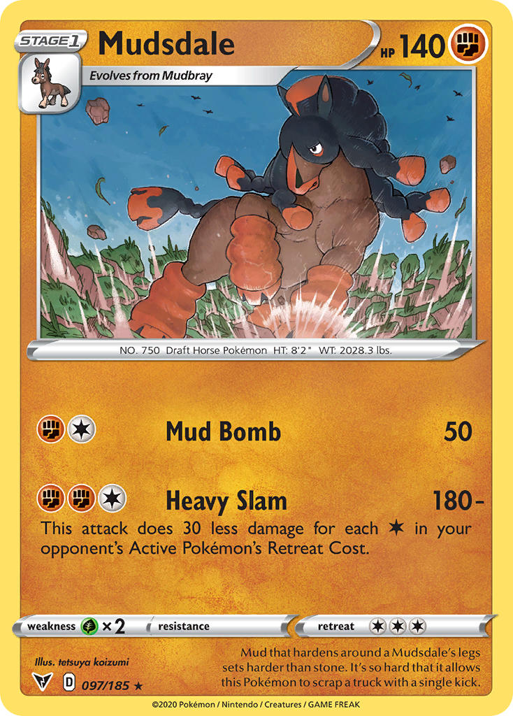 Mudsdale (097/185) [Sword & Shield: Vivid Voltage] | Exor Games Truro