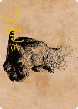 Wilson, Refined Grizzly Art Card (Gold-Stamped Signature) [Commander Legends: Battle for Baldur's Gate Art Series] | Exor Games Truro