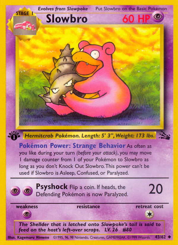 Slowbro (43/62) [Fossil 1st Edition] | Exor Games Truro