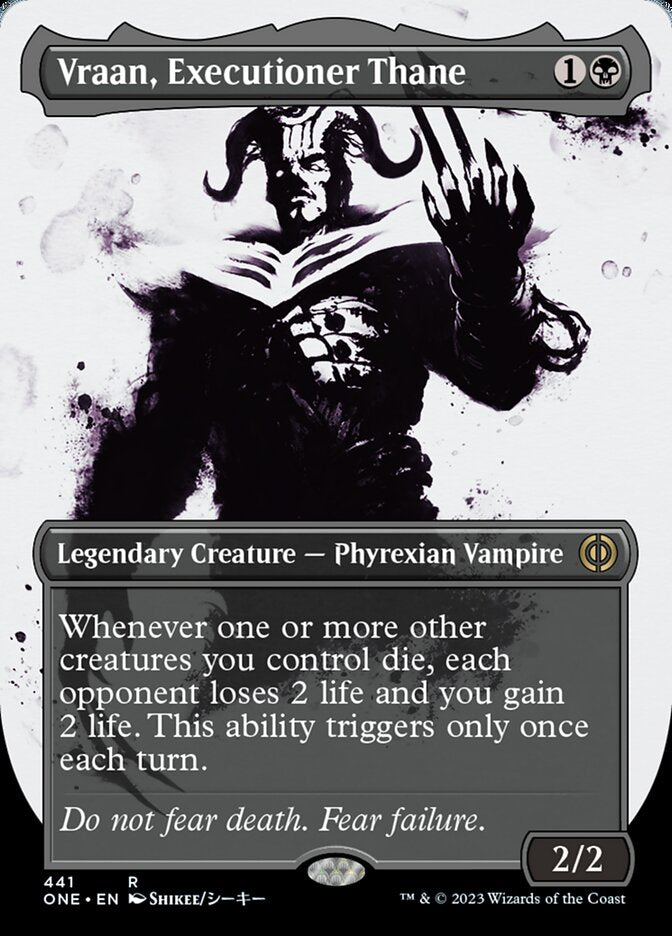 Vraan, Executioner Thane (Borderless Ichor Step-and-Compleat Foil) [Phyrexia: All Will Be One] | Exor Games Truro