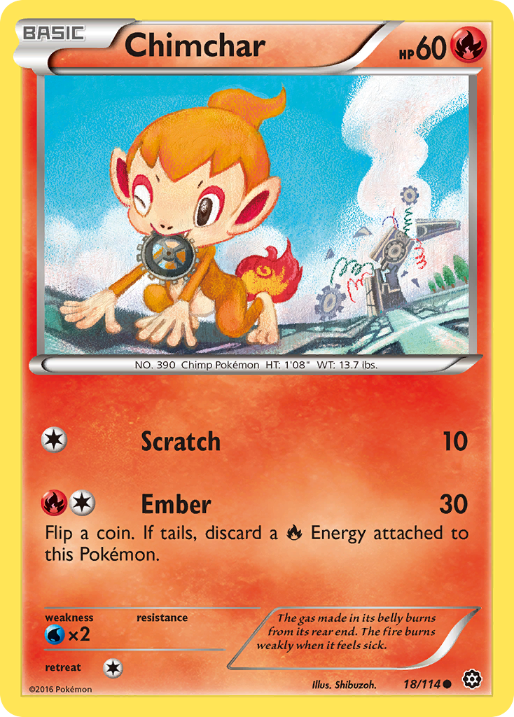 Chimchar (18/114) [XY: Steam Siege] | Exor Games Truro