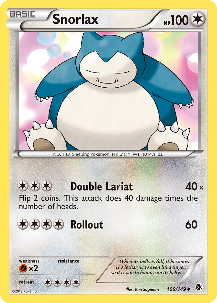 Snorlax (109/149) [Black & White: Boundaries Crossed] | Exor Games Truro