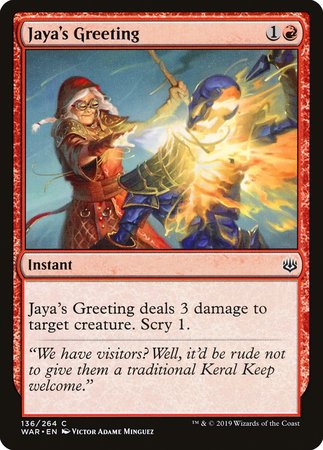 Jaya's Greeting [War of the Spark] | Exor Games Truro