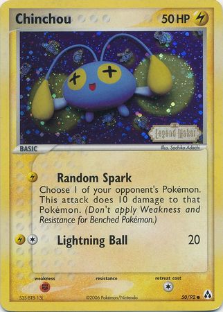 Chinchou (50/92) (Stamped) [EX: Legend Maker] | Exor Games Truro