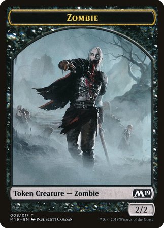 Zombie Token [Core Set 2019 Tokens] | Exor Games Truro