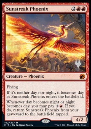 Sunstreak Phoenix (Promo Pack) [Innistrad: Midnight Hunt Promos] | Exor Games Truro