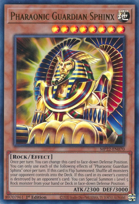 Pharaonic Guardian Sphinx [MP22-EN070] Ultra Rare | Exor Games Truro