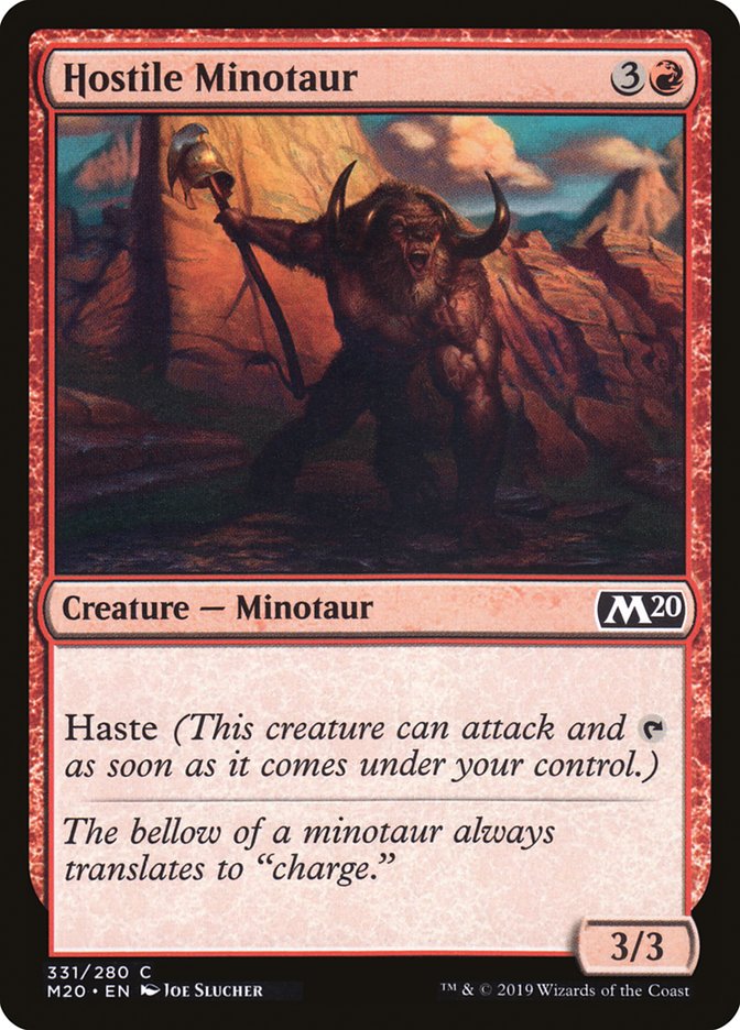 Hostile Minotaur [Core Set 2020] | Exor Games Truro