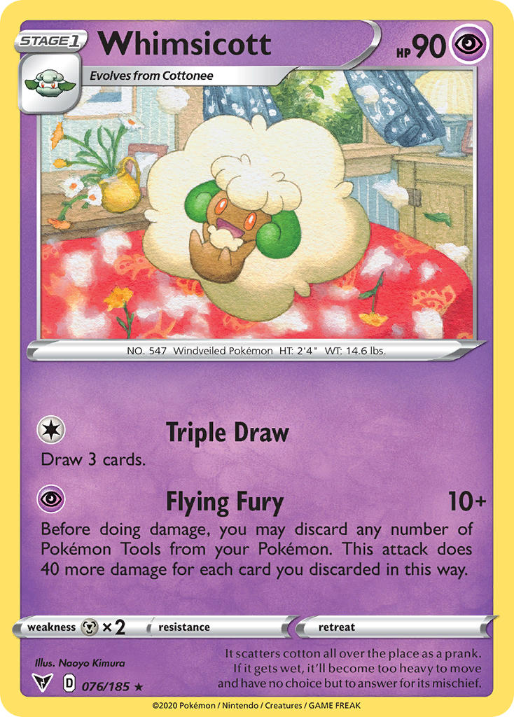 Whimsicott (076/185) [Sword & Shield: Vivid Voltage] | Exor Games Truro