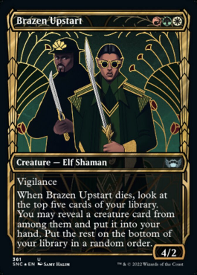 Brazen Upstart (Showcase Golden Age Gilded Foil) [Streets of New Capenna] | Exor Games Truro