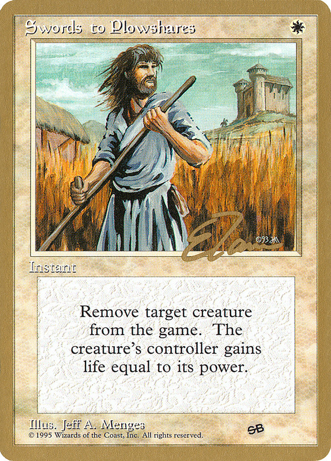 Swords to Plowshares (Eric Tam) (SB) [Pro Tour Collector Set] | Exor Games Truro