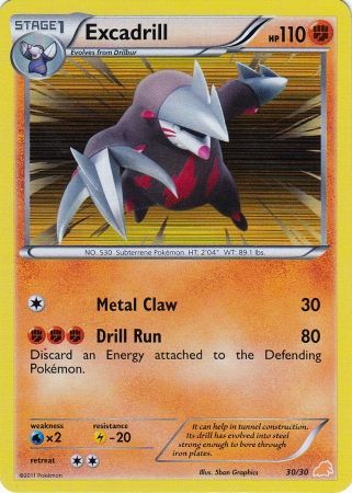 Excadrill (30/30) [Black & White: Trainer Kit - Excadrill] | Exor Games Truro