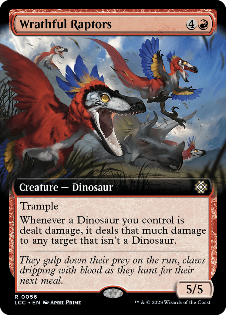 Wrathful Raptors (Extended Art) [The Lost Caverns of Ixalan Commander] | Exor Games Truro