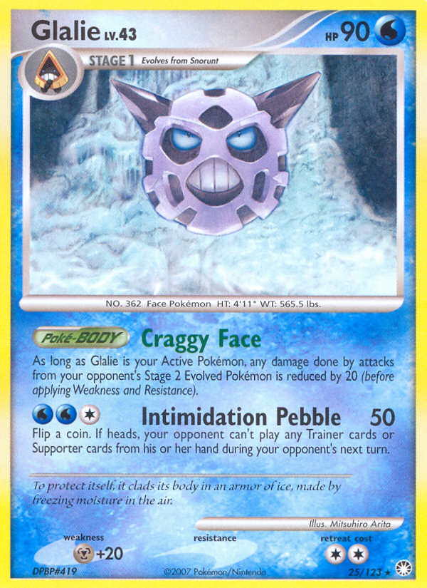 Glalie (25/123) [Diamond & Pearl: Mysterious Treasures] | Exor Games Truro