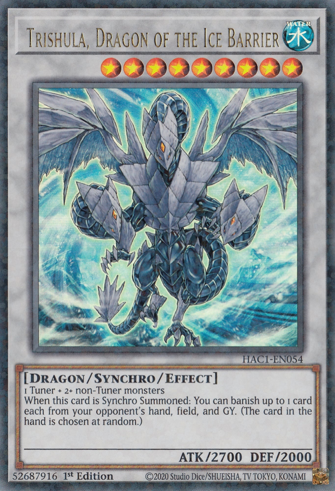 Trishula, Dragon of the Ice Barrier (Duel Terminal) [HAC1-EN054] Parallel Rare | Exor Games Truro