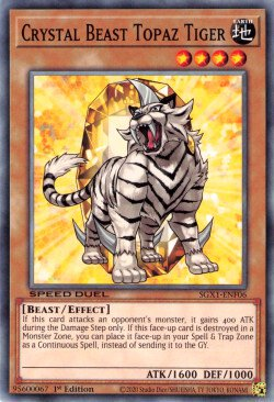 Crystal Beast Topaz Tiger [SGX1-ENF06] Common | Exor Games Truro