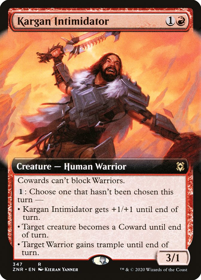 Kargan Intimidator (Extended Art) [Zendikar Rising] | Exor Games Truro