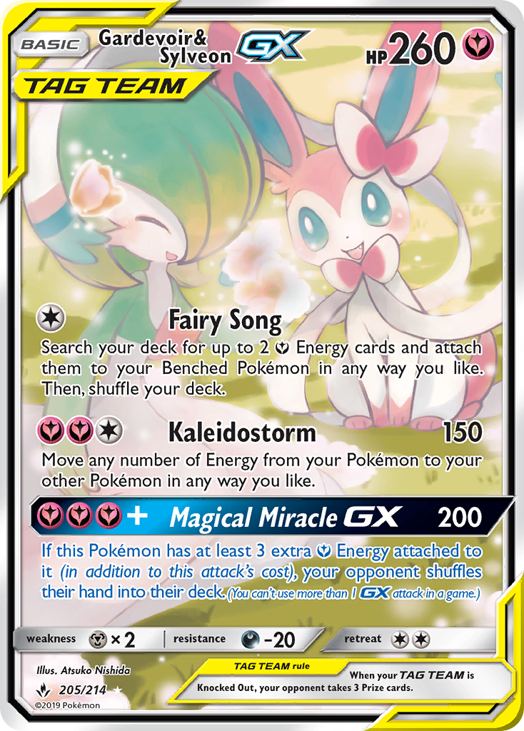 Gardevoir & Sylveon GX (205/214) [Sun & Moon: Unbroken Bonds] | Exor Games Truro