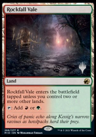 Rockfall Vale (Promo Pack) [Innistrad: Midnight Hunt Promos] | Exor Games Truro