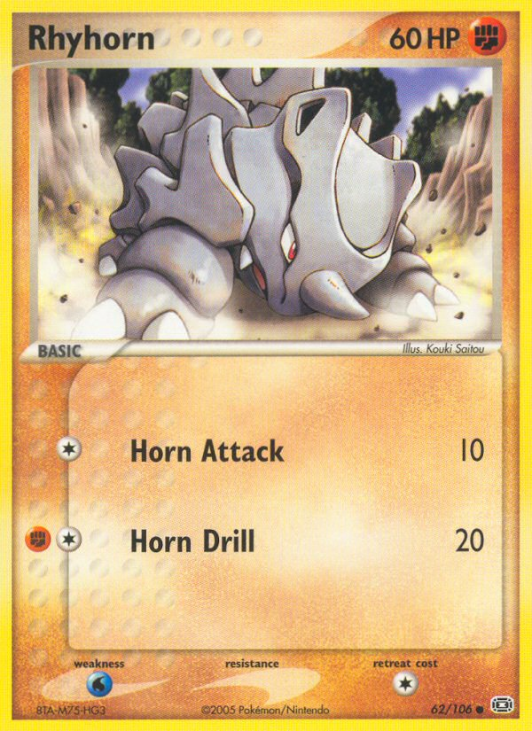 Rhyhorn (62/106) [EX: Emerald] | Exor Games Truro