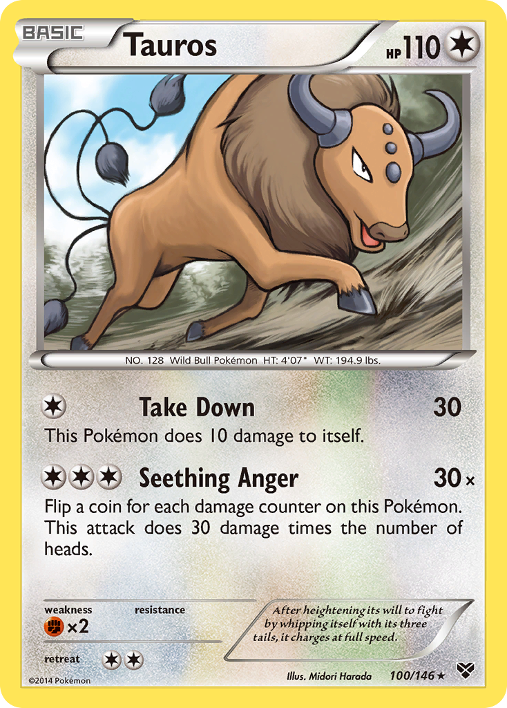 Tauros (100/146) [XY: Base Set] | Exor Games Truro