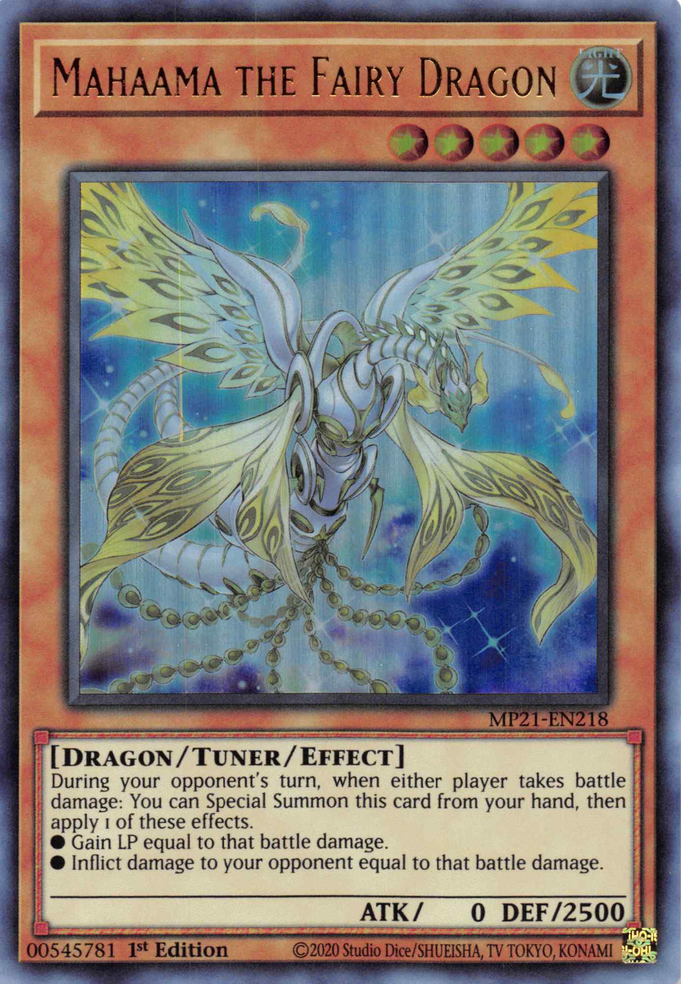 Mahaama the Fairy Dragon [MP21-EN218] Ultra Rare | Exor Games Truro