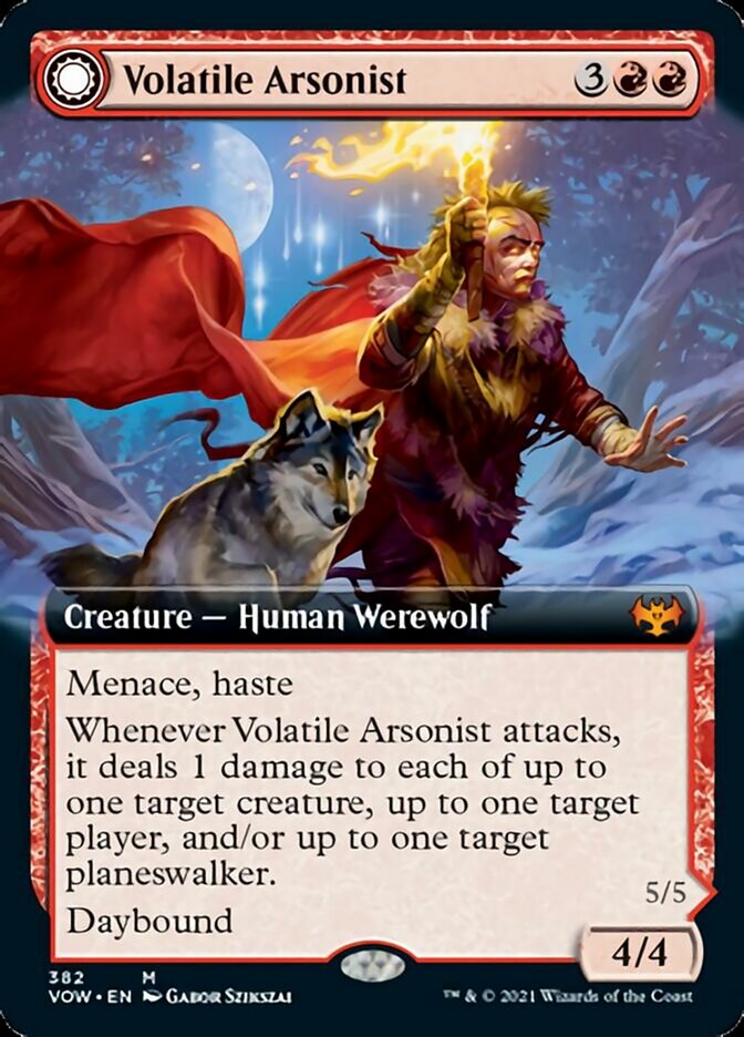 Volatile Arsonist // Dire-Strain Anarchist (Extended) [Innistrad: Crimson Vow] | Exor Games Truro