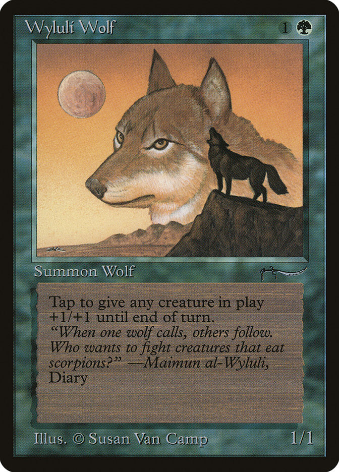 Wyluli Wolf (Dark Mana Cost) [Arabian Nights] | Exor Games Truro