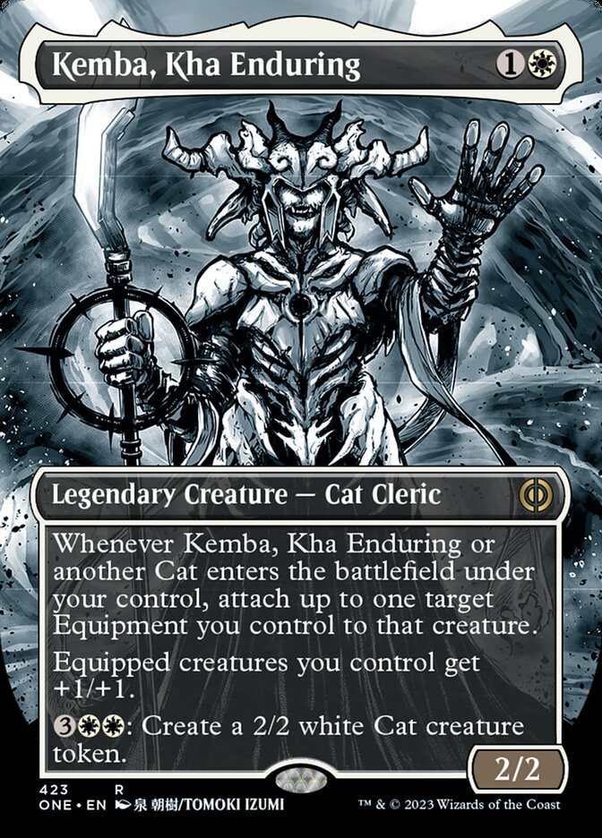 Kemba, Kha Enduring (Borderless Manga Step-and-Compleat Foil) [Phyrexia: All Will Be One] | Exor Games Truro