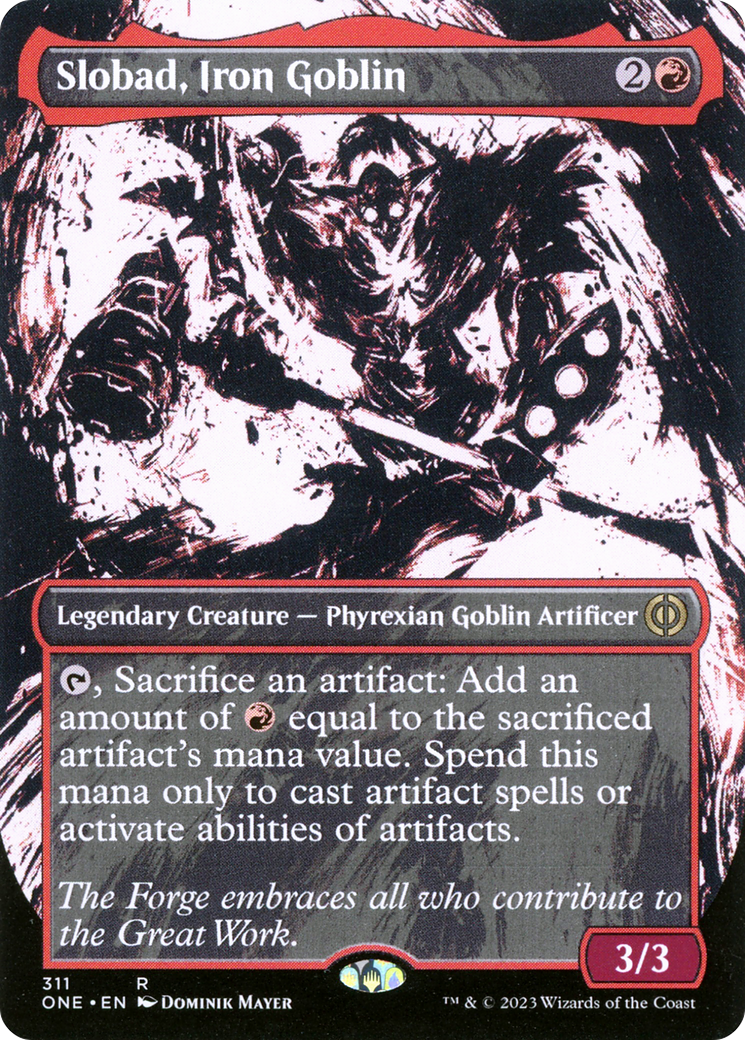 Slobad, Iron Goblin (Borderless Ichor) [Phyrexia: All Will Be One] | Exor Games Truro