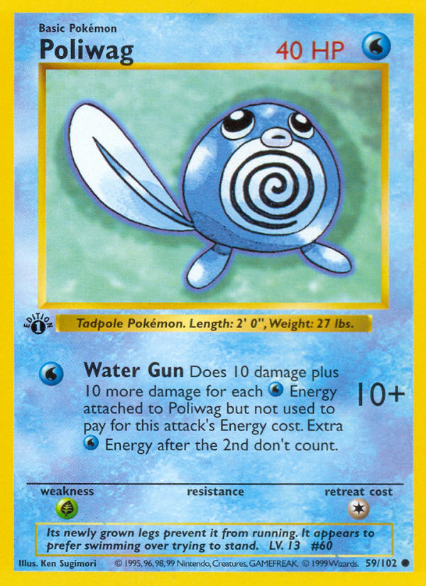 Poliwag (59/102) (Shadowless) [Base Set 1st Edition] | Exor Games Truro