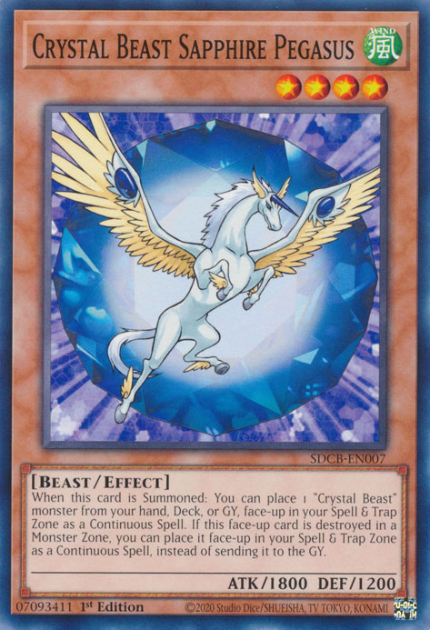 Crystal Beast Sapphire Pegasus [SDCB-EN007] Common | Exor Games Truro