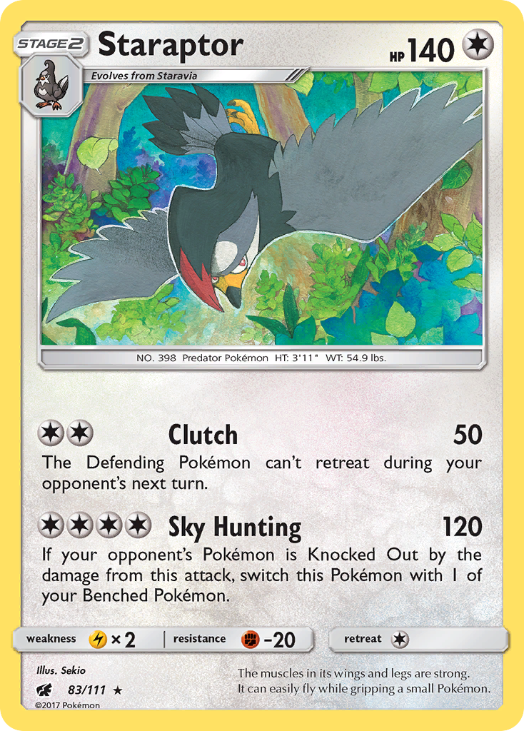 Staraptor (83/111) [Sun & Moon: Crimson Invasion] | Exor Games Truro