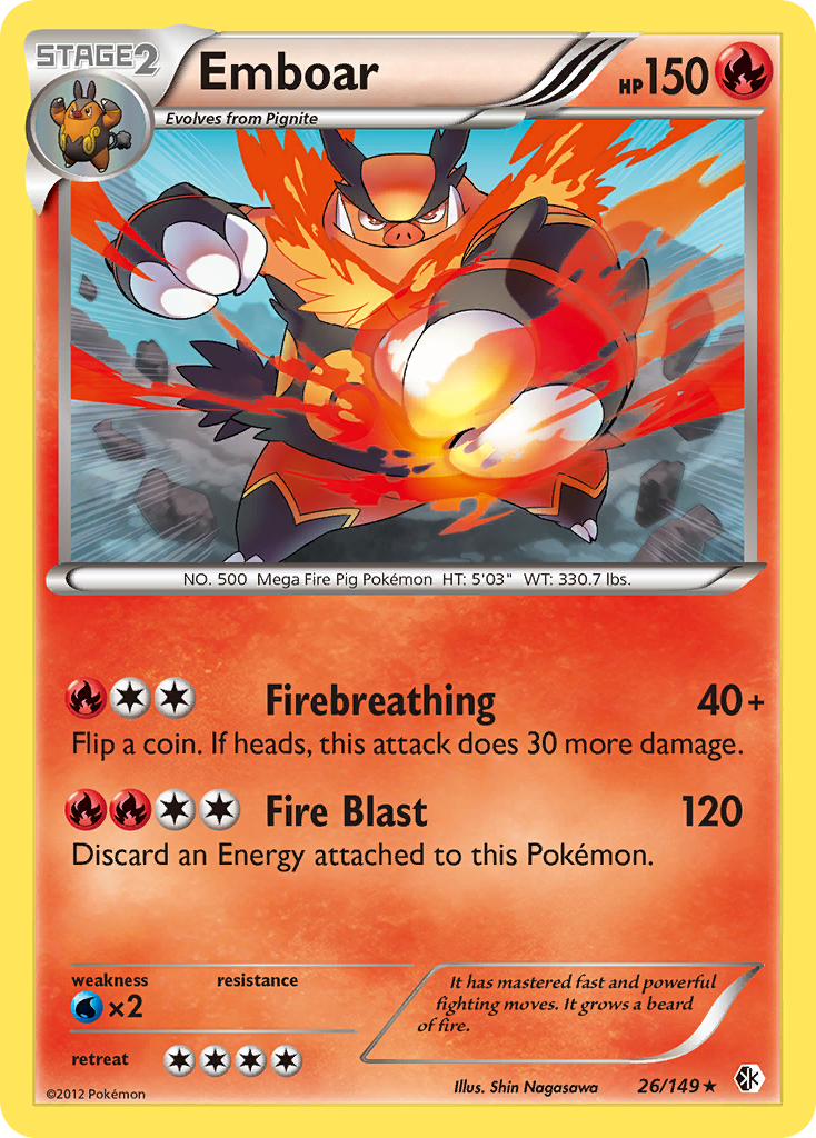 Emboar (26/149) [Black & White: Boundaries Crossed] | Exor Games Truro