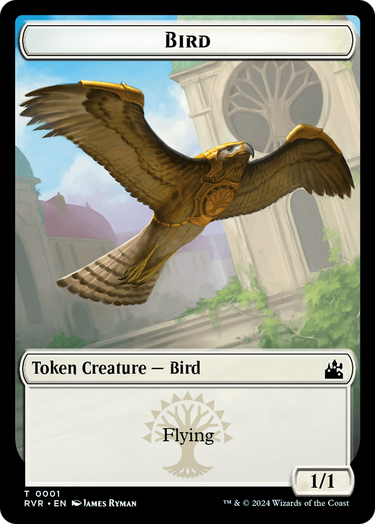 Bird // Wurm Double-Sided Token [Ravnica Remastered Tokens] | Exor Games Truro