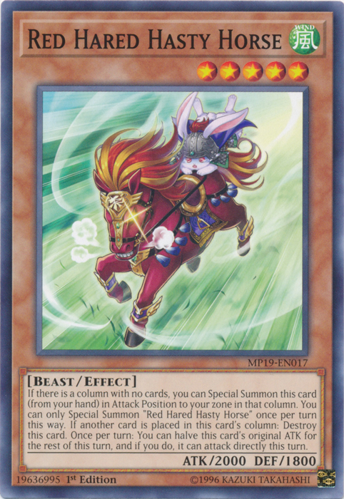 Red Hared Hasty Horse [MP19-EN017] Common | Exor Games Truro