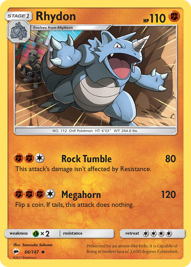 Rhydon (66/147) [Sun & Moon: Burning Shadows] | Exor Games Truro