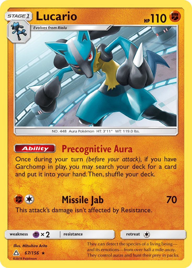 Lucario (67/156) (Theme Deck Exclusive) [Sun & Moon: Ultra Prism] | Exor Games Truro