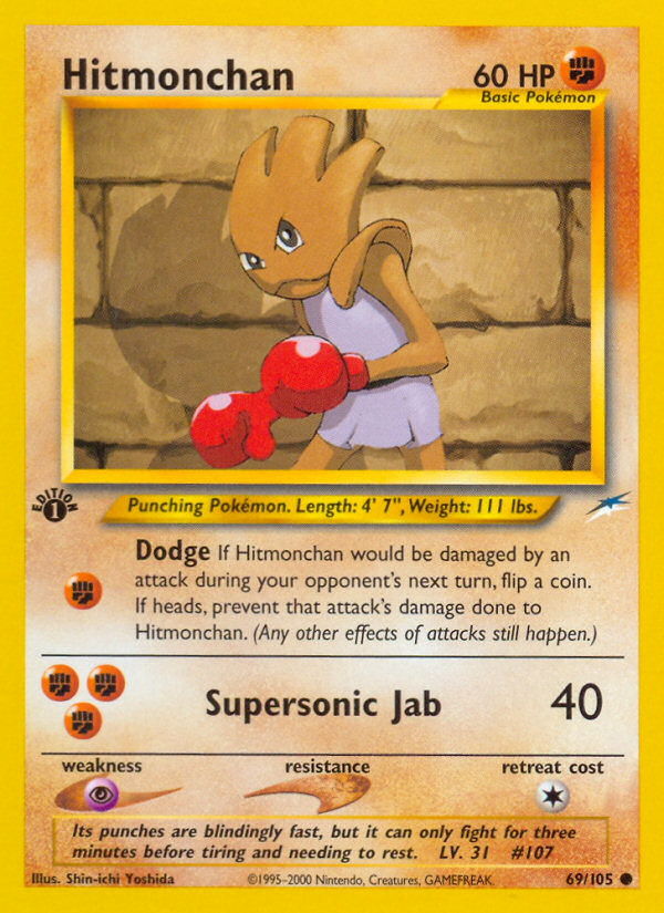 Hitmonchan (69/105) [Neo Destiny 1st Edition] | Exor Games Truro