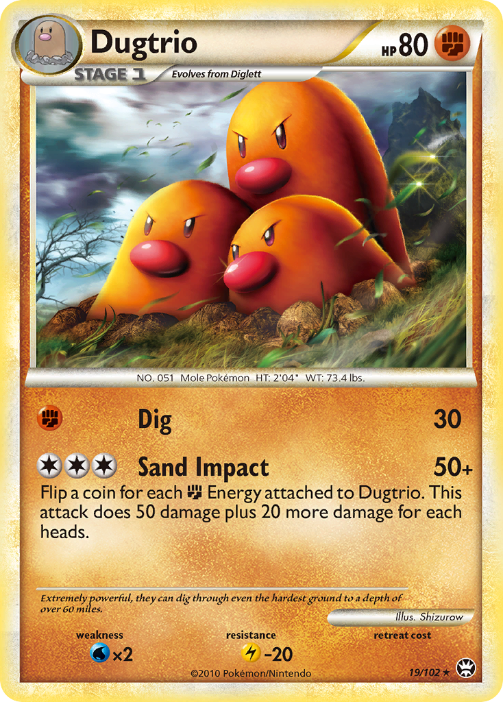 Dugtrio (19/102) [HeartGold & SoulSilver: Triumphant] | Exor Games Truro